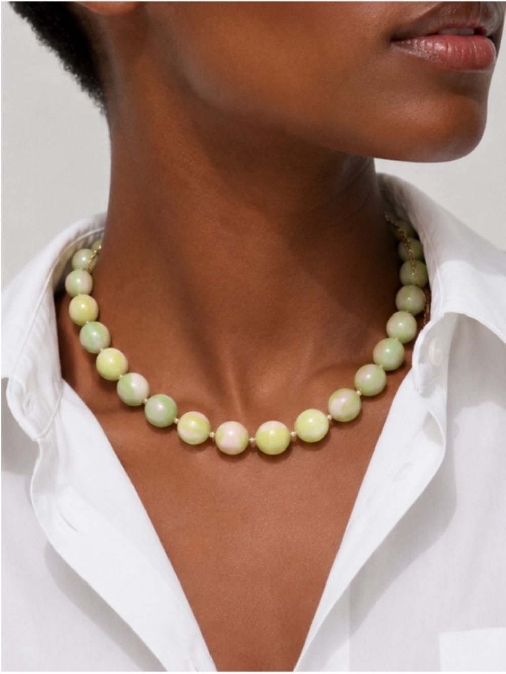 New! Preppy Colorful Celery Green Beaded Dopamine Necklace NWOT 5057